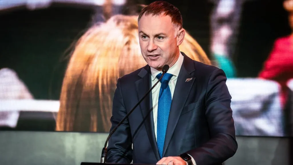 Simon Watts at the Future Proofing New Zealand forum, hosted by The Post and Infrastructure NZ, in Wellington on Wednesday.