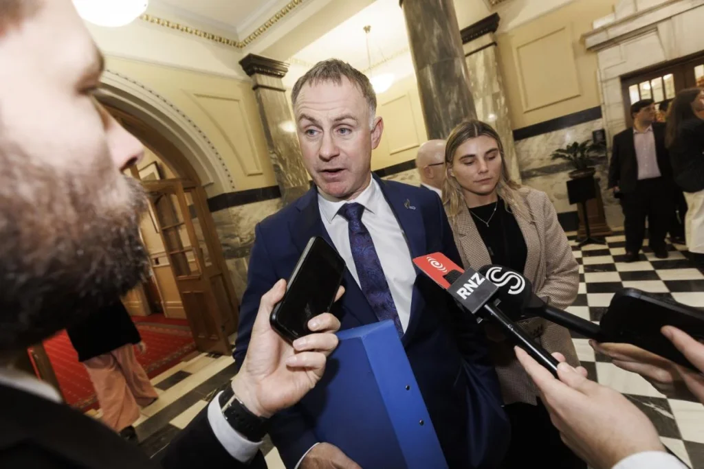 Local Government Minister Simon Watts, pictured at Parliament on Wednesday, says he is pretty confident on how things are moving.ROBERT KITCHIN / THE POST